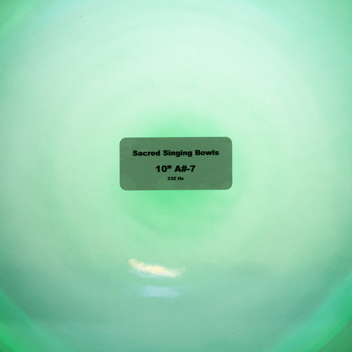 Sacred Singing Bowls™ product label with specifications