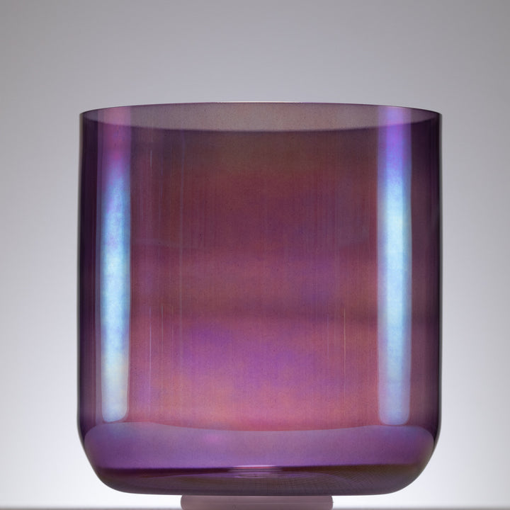 Purple crystal singing bowl for sound healing