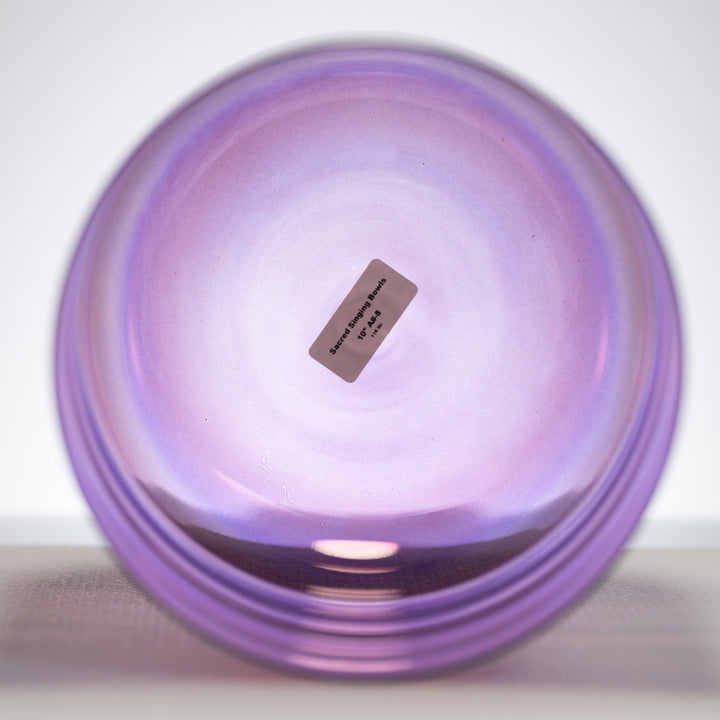 Sacred Singing Bowls™ product label with bowl specifications