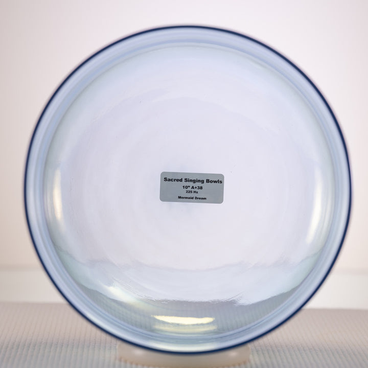 Sacred Singing Bowls™ logo with bowl specifications