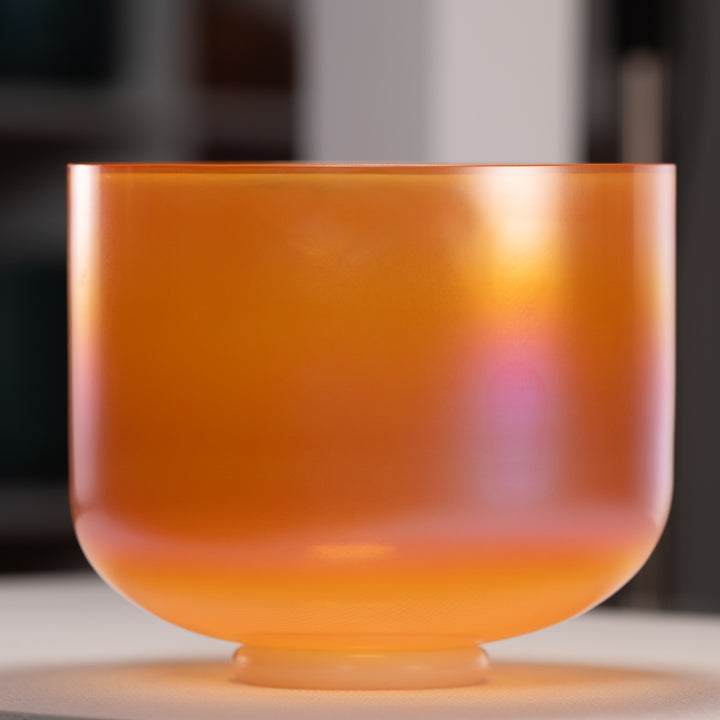Orange crystal singing bowl