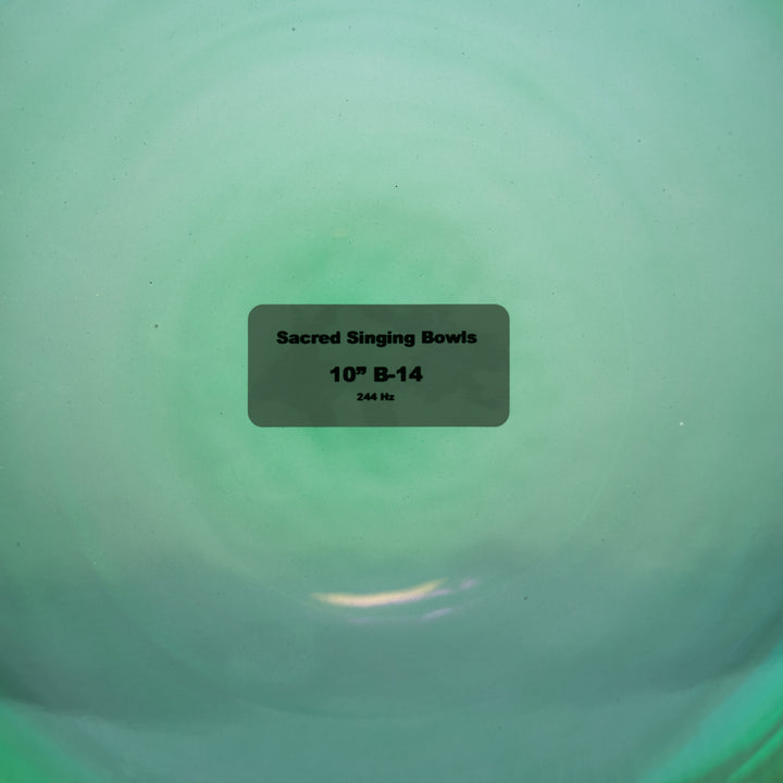Sacred Singing Bowls™ product label with specifications