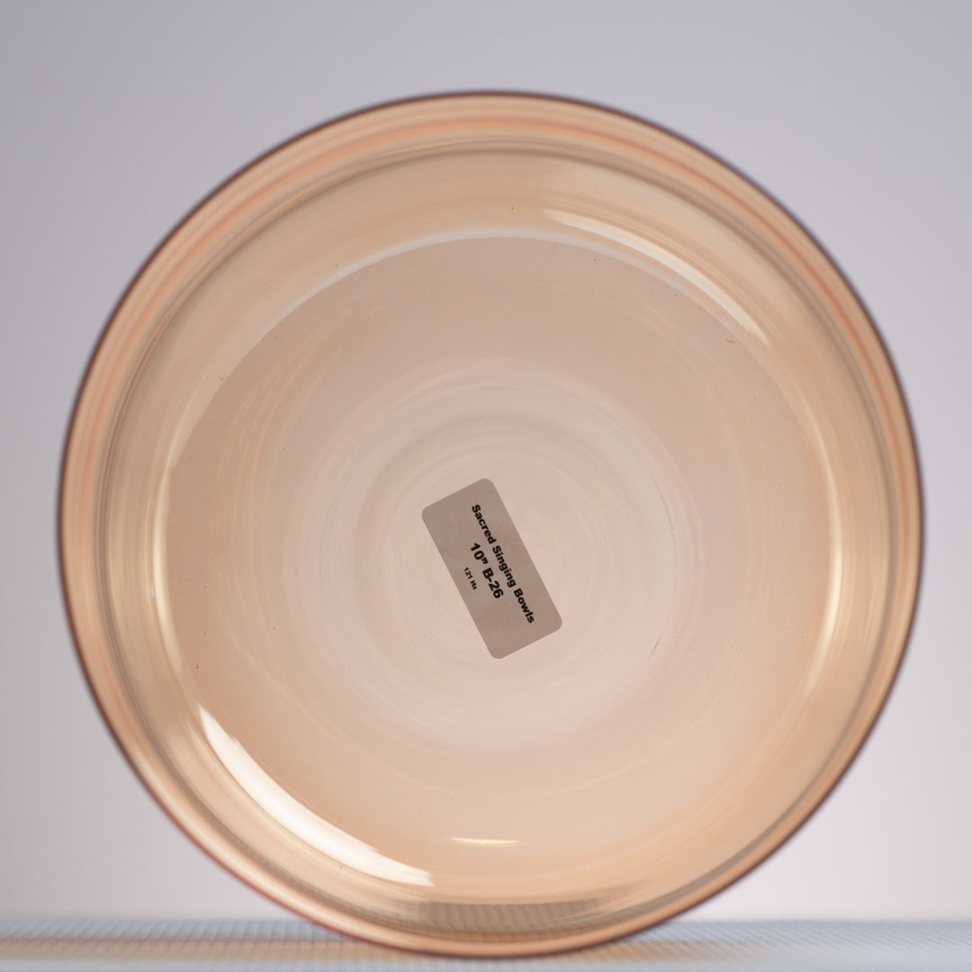 Sacred Singing Bowls™ product label with bowl specifications