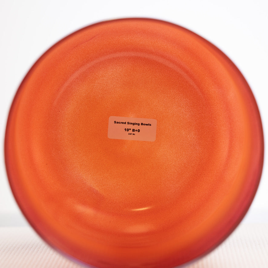 Sacred Singing Bowls™ product label with bowl specifications