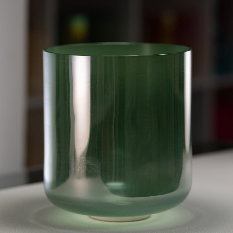 Green sound healing bowl for relaxation