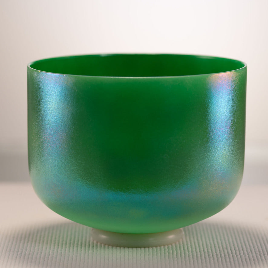 Frosted singing bowls for sound healing