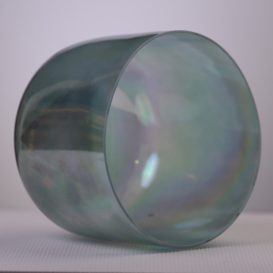 Green crystal sound healing bowl