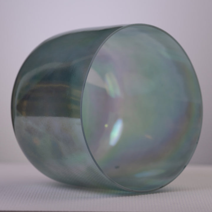 Green crystal sound healing bowl