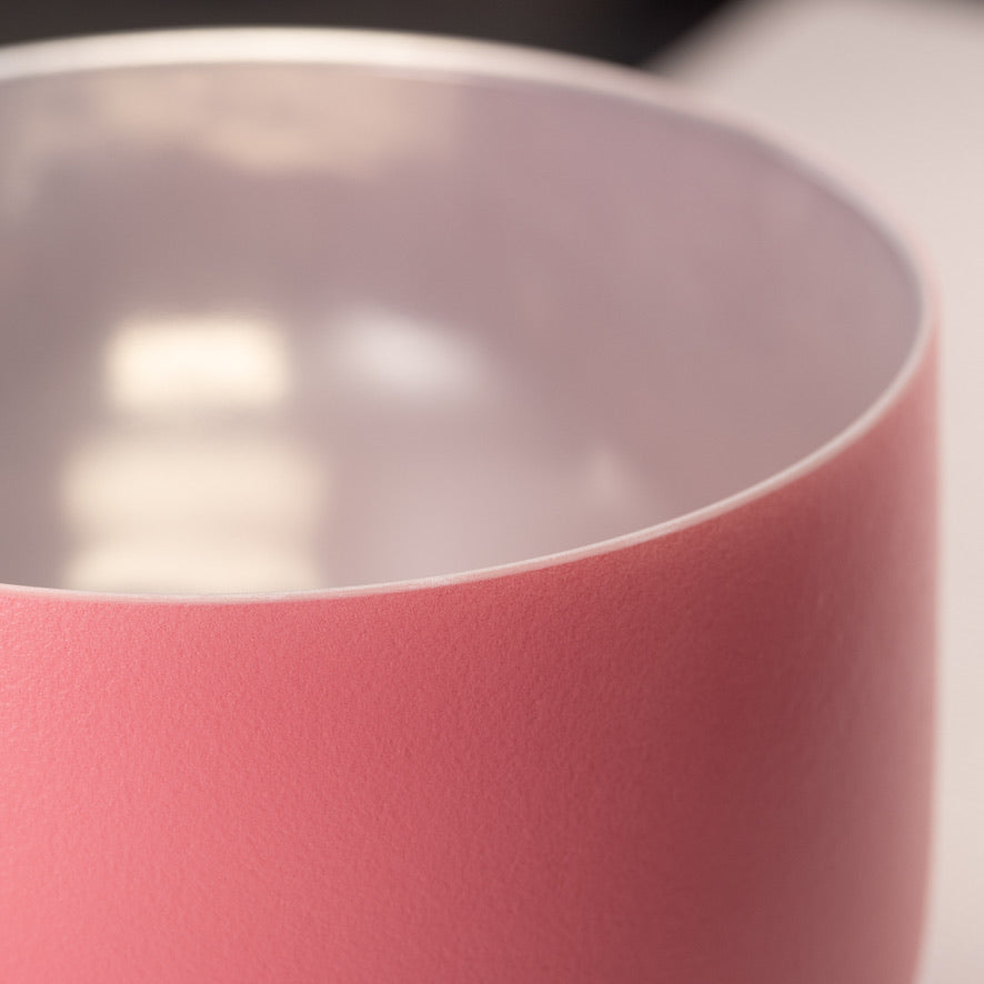 Rosebud singing bowl close up