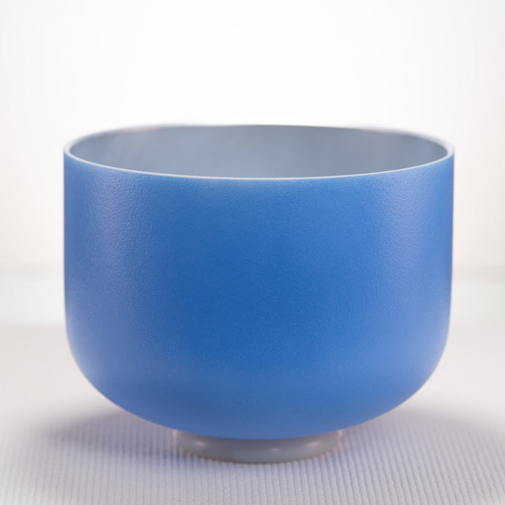 10" D#+4 Father Sky Frosted Crystal Singing Bowl, Silver inside from Sacred Singing Bowls