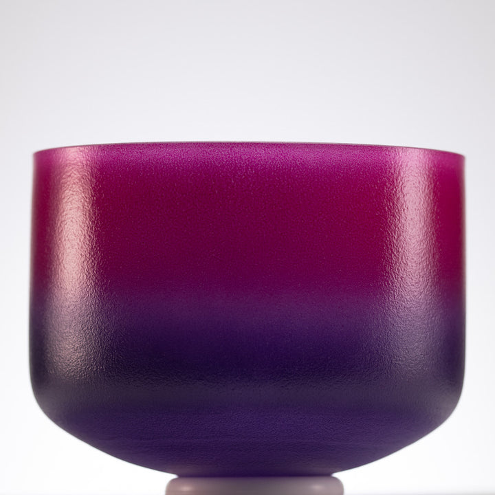 Pink and purple singing bowl for sound healing