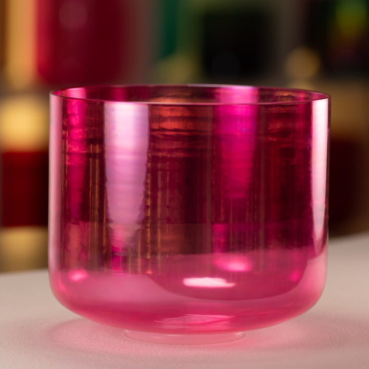 10" E+24 Pink Lotus Crystal Singing Bowl from Bowls of Sound