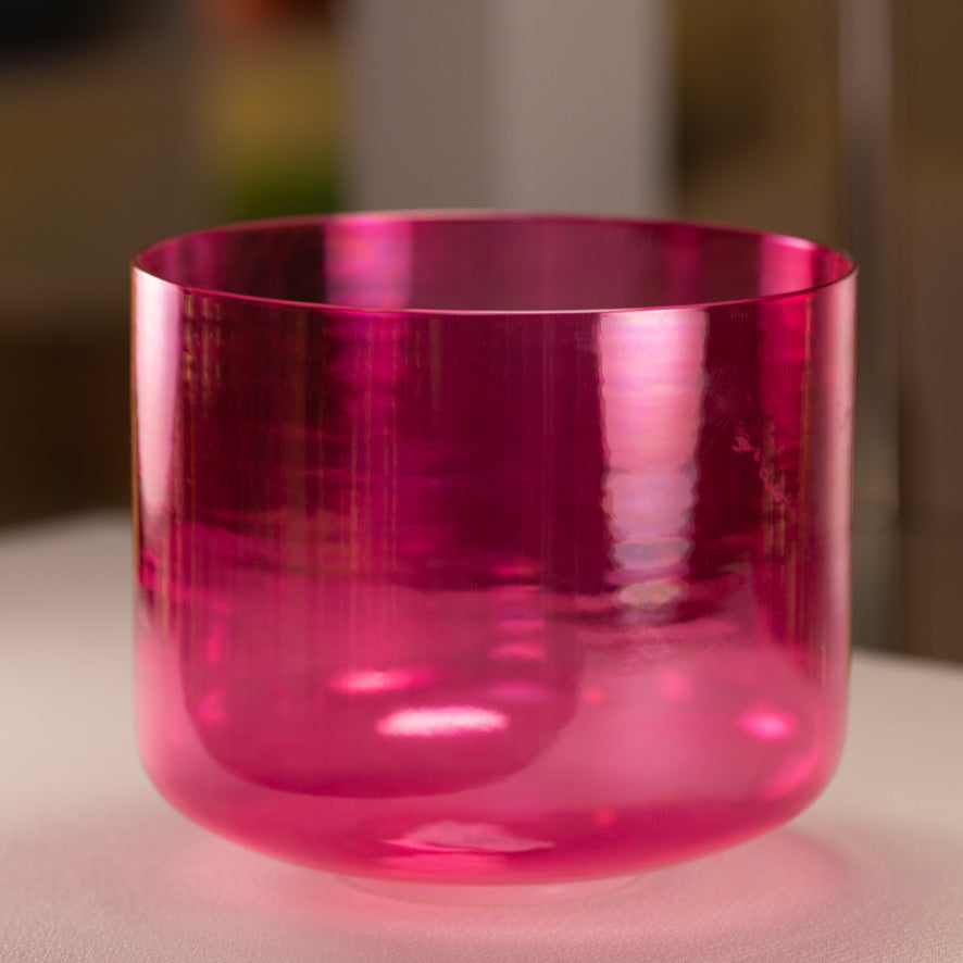 Pink crystal singing bowl