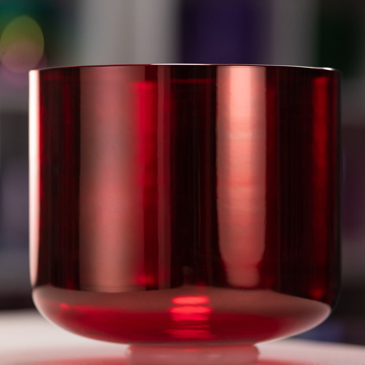 10" F-19 Ruby Ray Crystal Singing Bowl from Sacred Singing Bowls