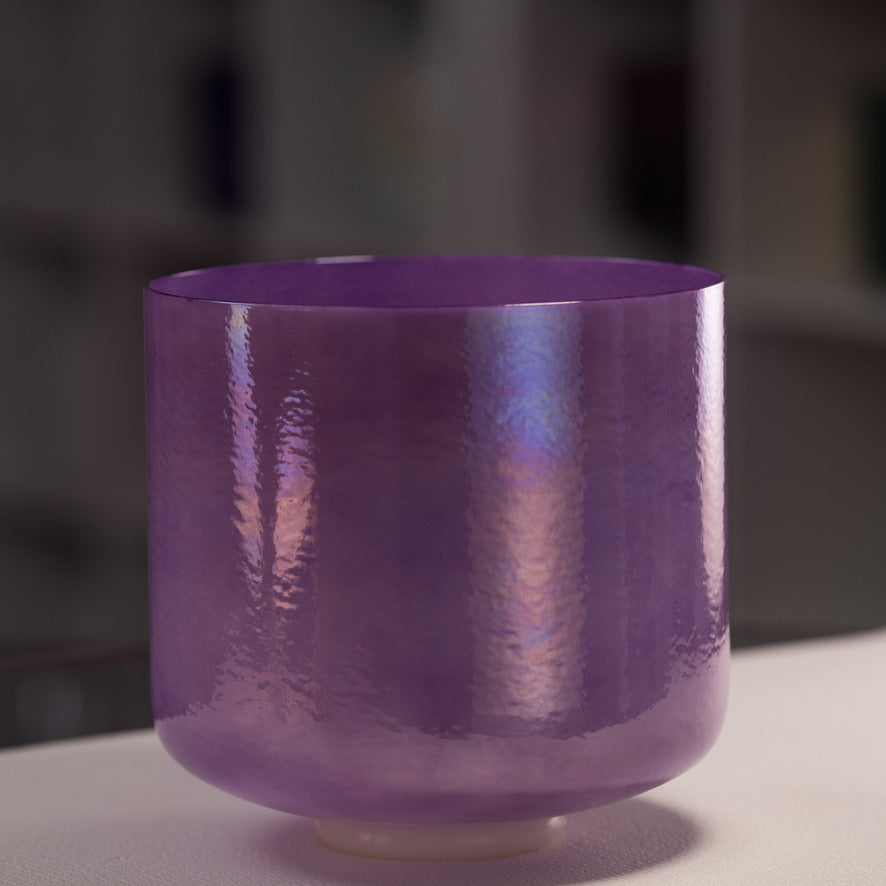 Purple singing bowl for sound healing