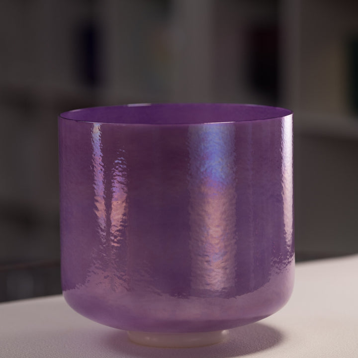 Purple singing bowl for sound healing