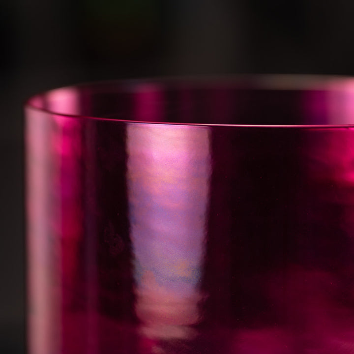 Pink Lotus singing bowl close up