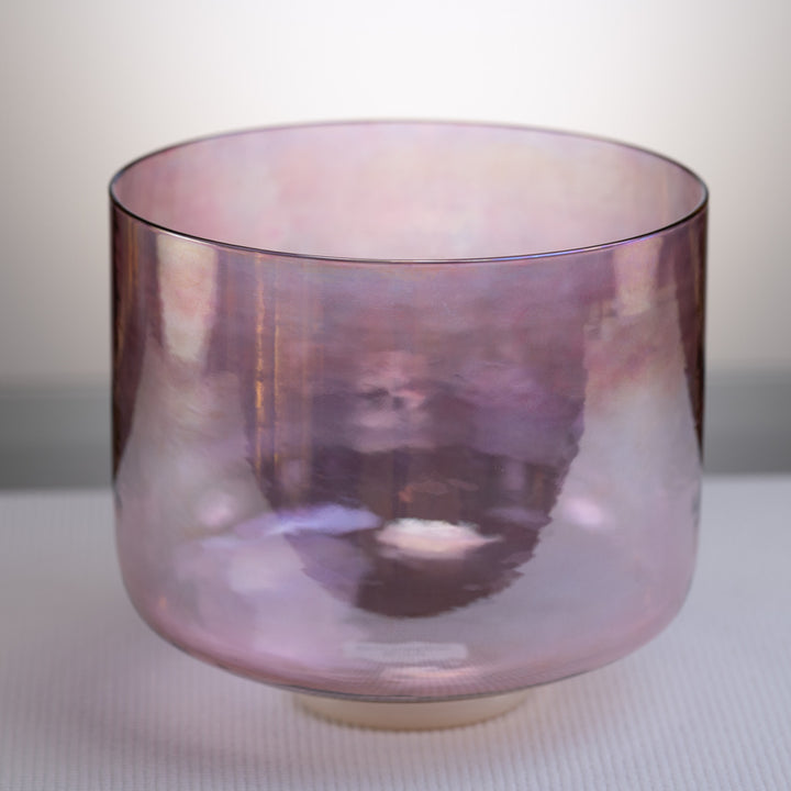 Purple crystal singing bowl for sound healing