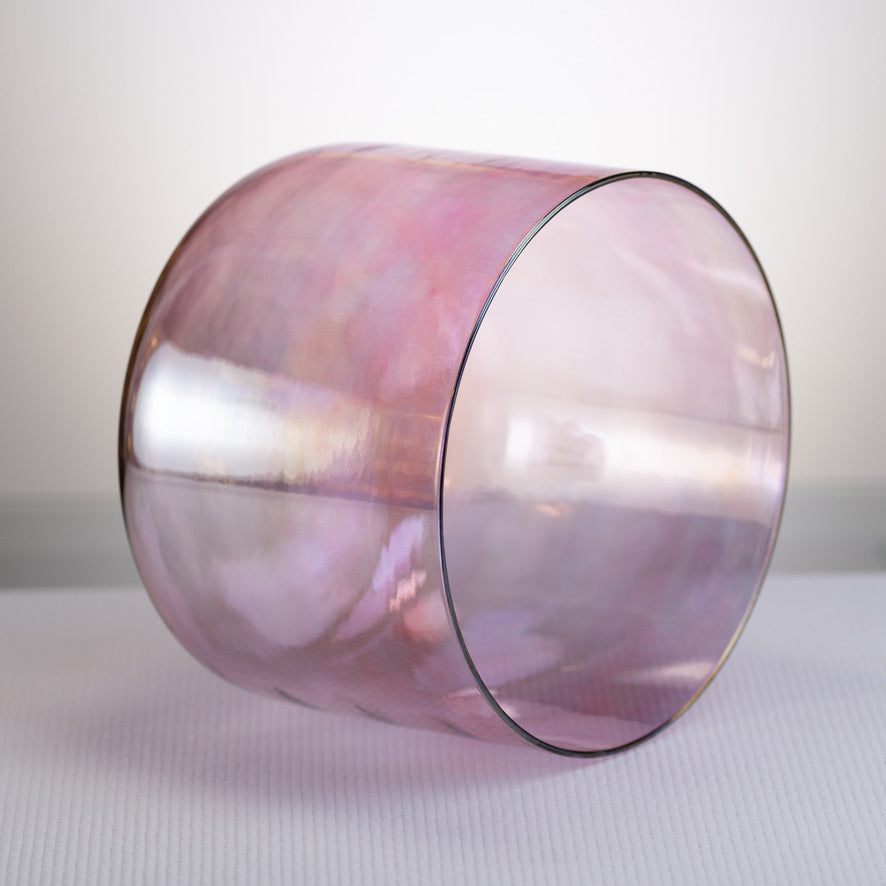Pink crystal sound healing bowl