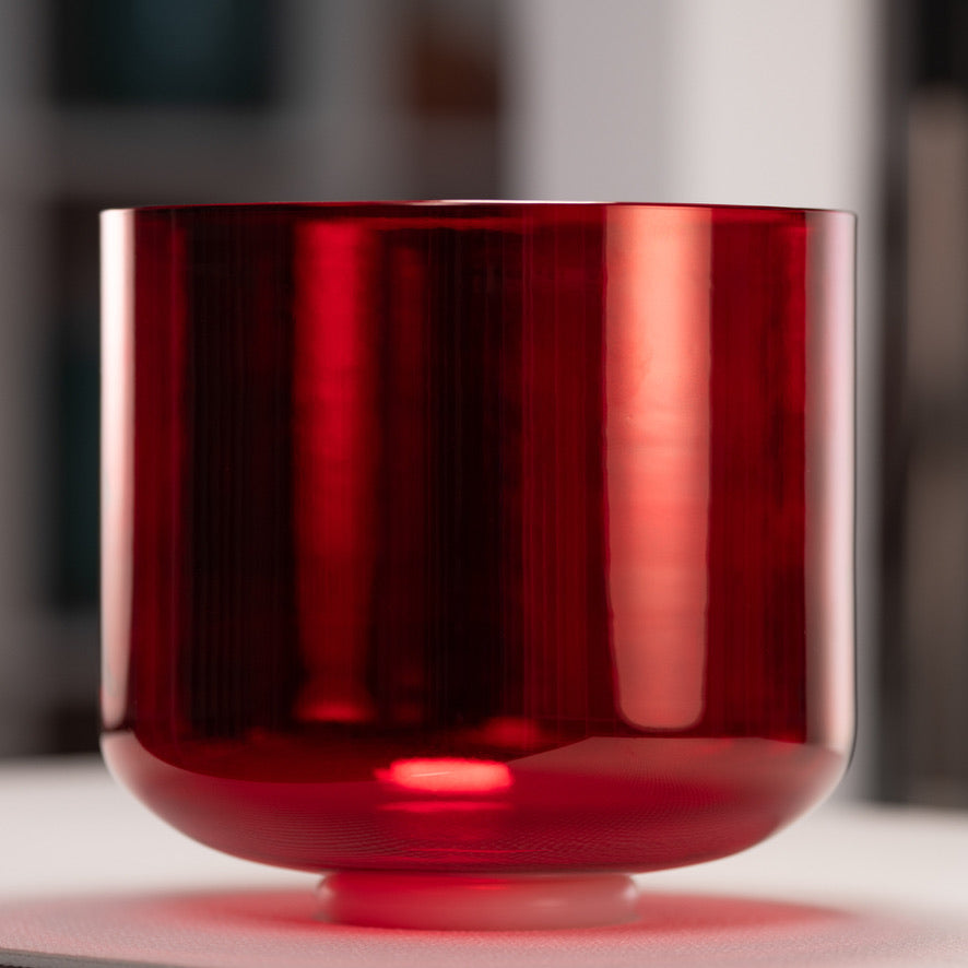 10" F#-37 Ruby Ray Crystal Singing Bowl from Bowls of Sound