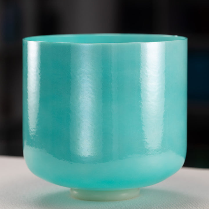 10" F+10 Turquoise Tide Crystal Singing Bowl from Sacred Singing Bowls™