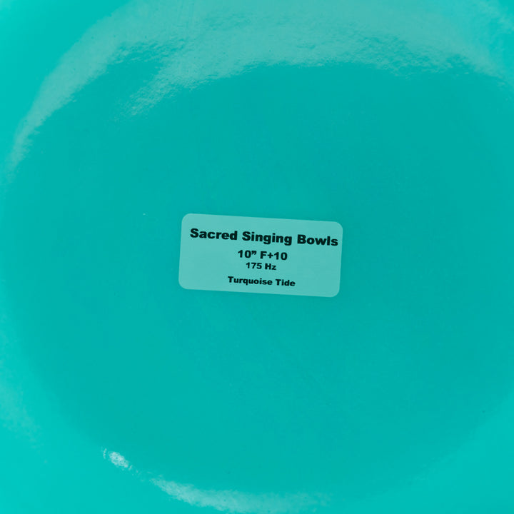 Sacred Singing Bowls™ product label with bowl specifications