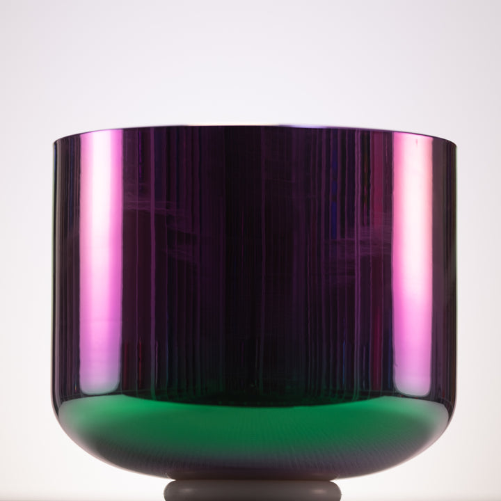 10" F#+16 Celestial Rainbow Crystal Singing Bowl from Sacred Singing Bowls