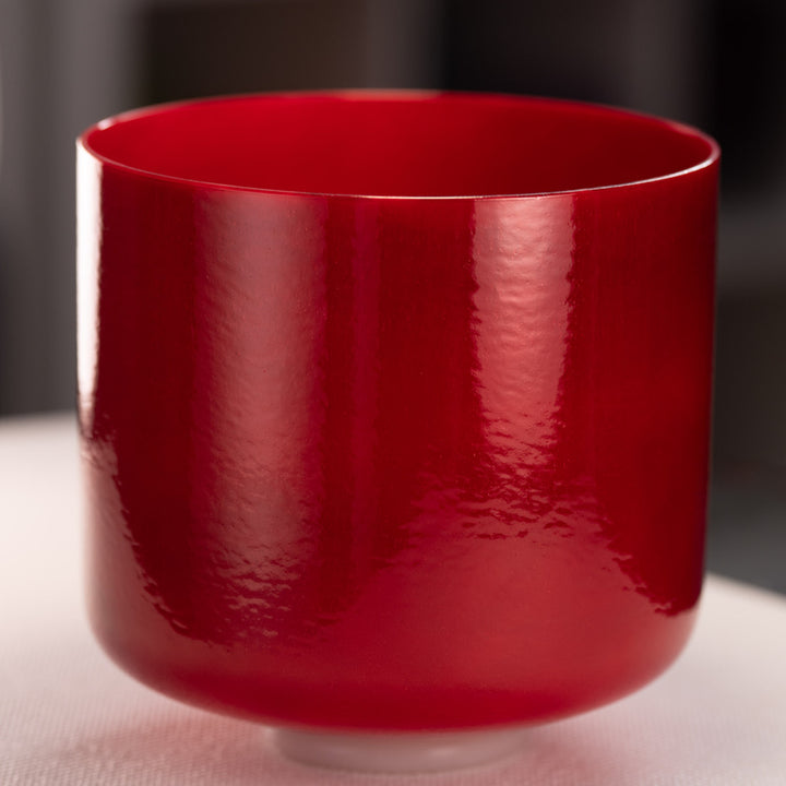 10" F+21 Crimson Dawn Crystal Singing Bowl from Bowls of Sound