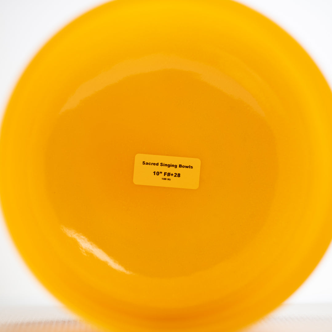 Yellow heart chakra singing bowl