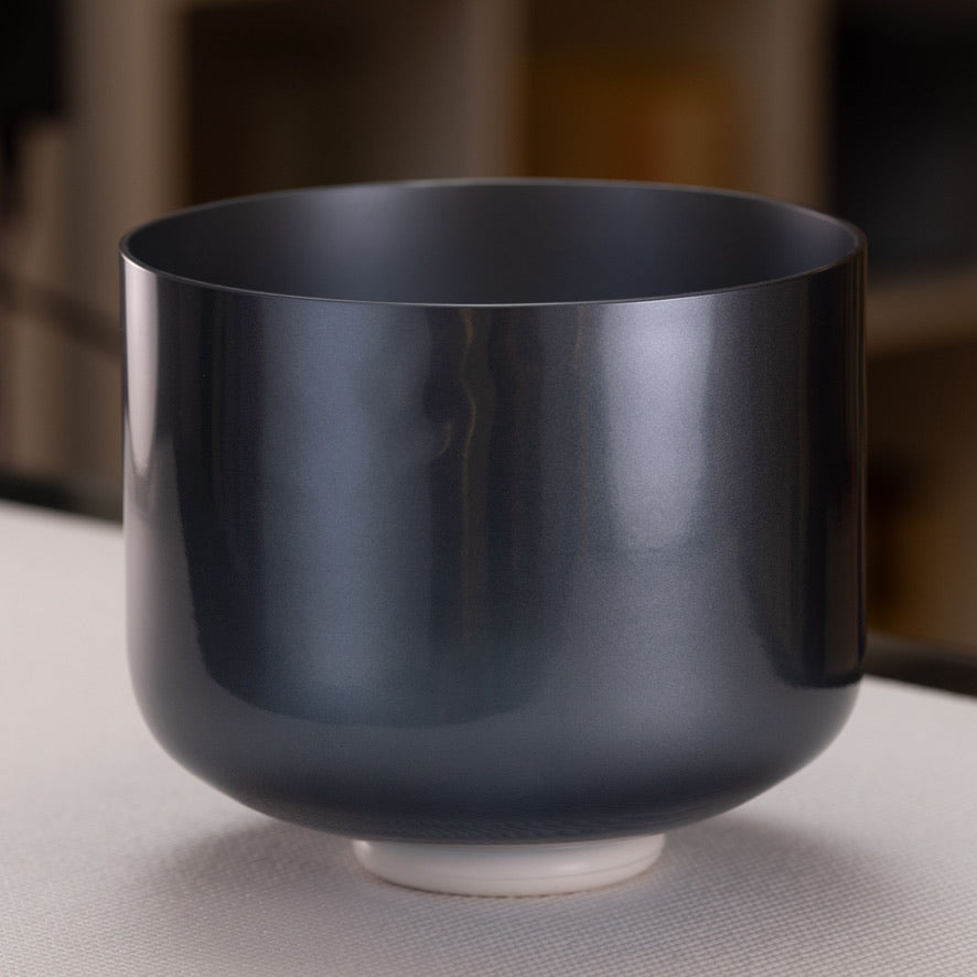 10" F#+36 Dark Silver Star Crystal Singing Bowl from Bowls of Sound