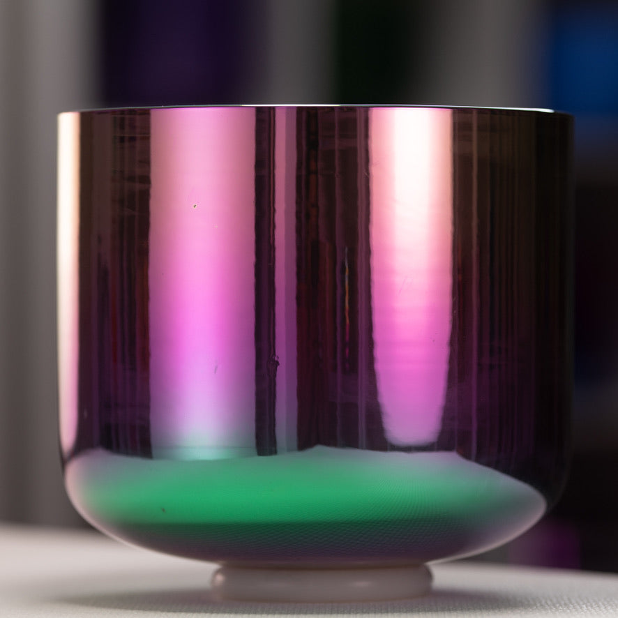 10" F+40 Celestial Rainbow Crystal Singing Bowl from Bowls of Sound
