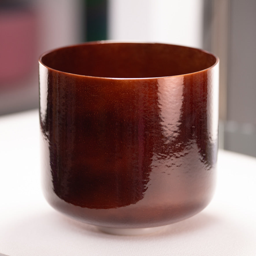 Brown crystal singing bowl