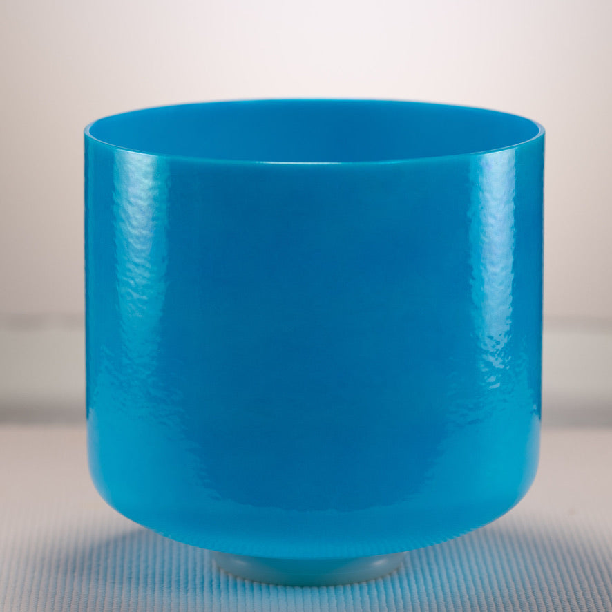 Blue crystal singing bowl