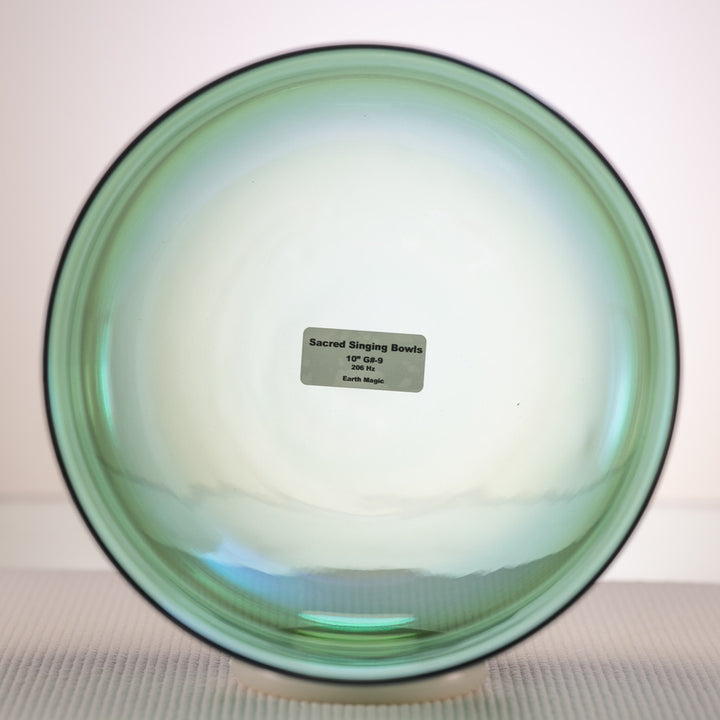 Sacred Singing Bowls™ product label with bowl specifications
