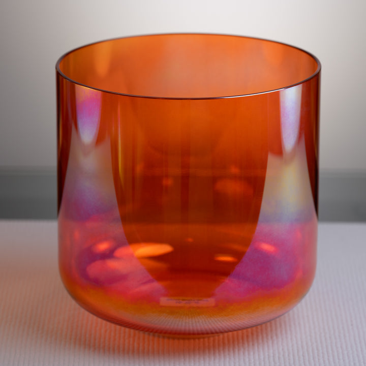 Orange throat chakra singing bowl