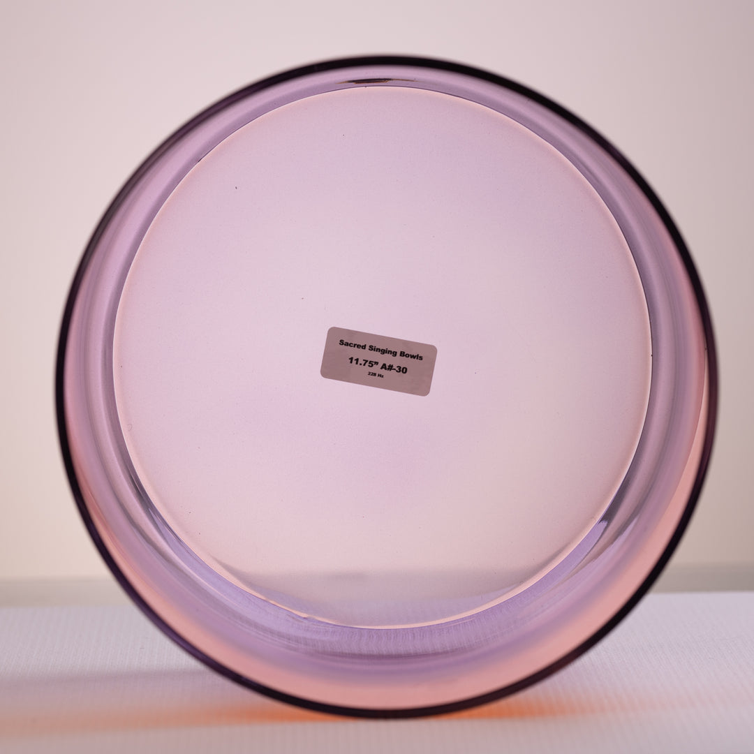 Sacred Singing Bowls™ product label with bowl specifications