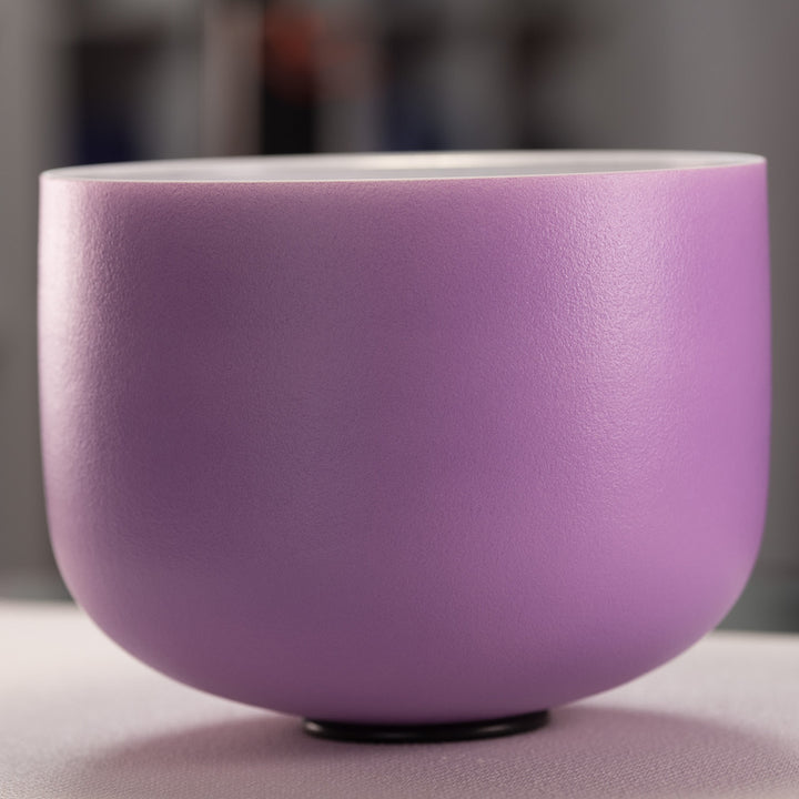 Purple crystal bowl for sound healing