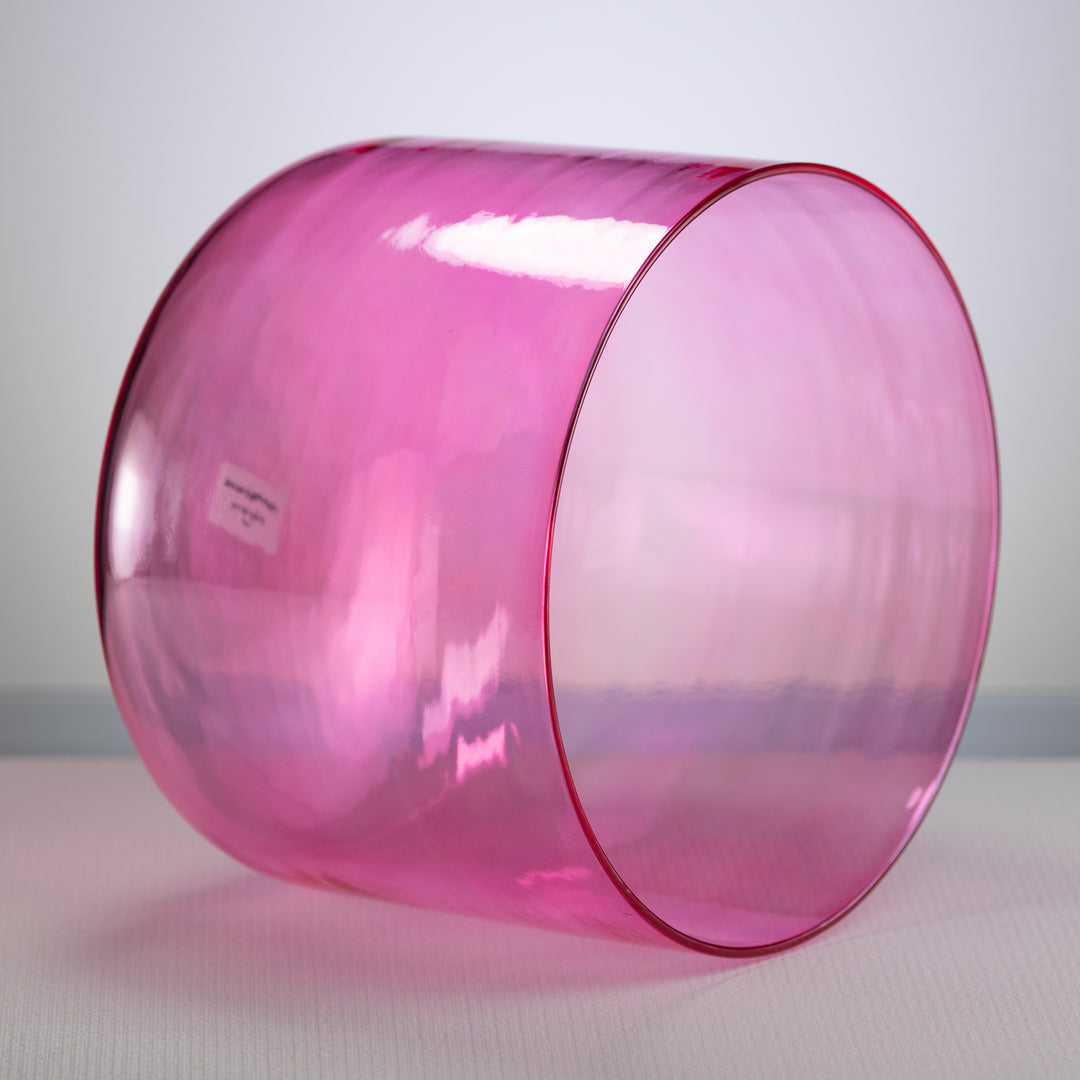 11.75" E-17 Pink Lotus Crystal Singing Bowl from Sacred Singing Bowls™
