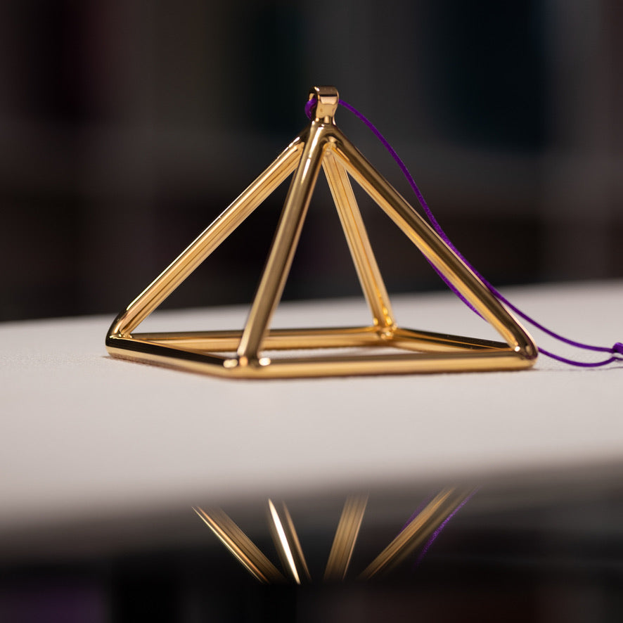 5.75" D#+20 24k Gold Crystal Pyramid
