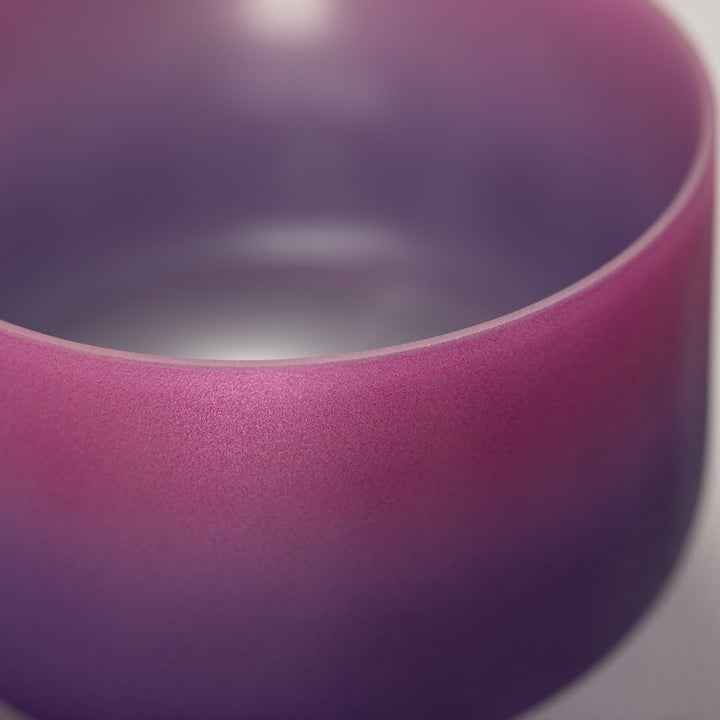 10" F-28 Blossoming Heart Frosted Crystal Singing Bowl