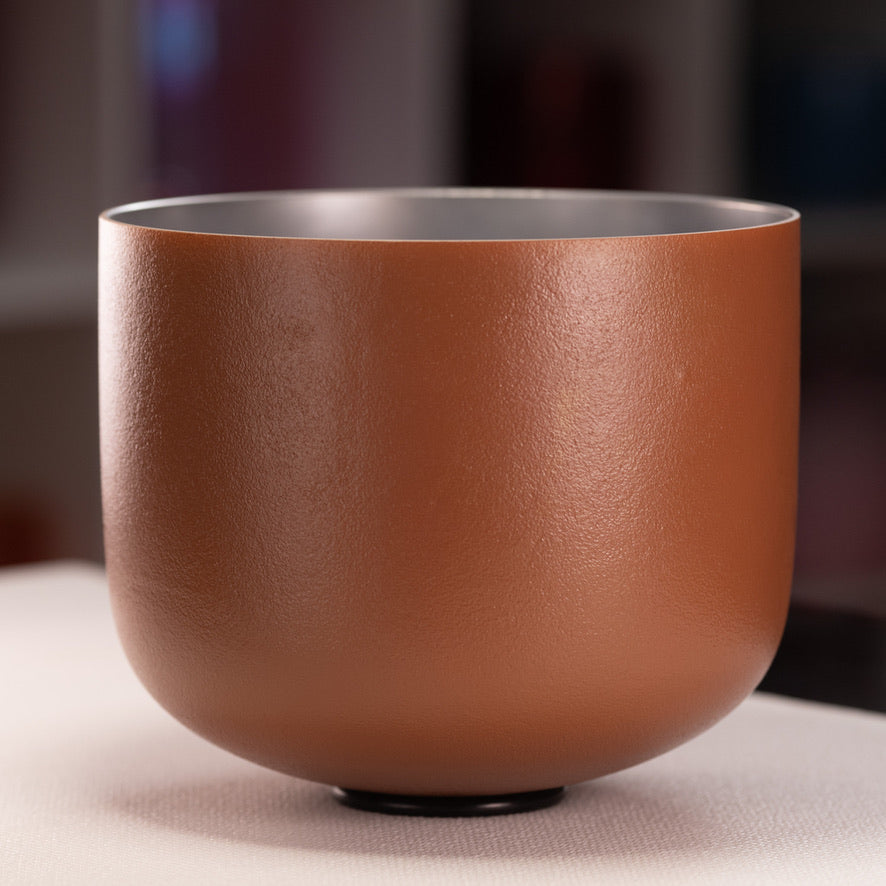 11" A#-27 Frosted Desert Hymn Crystal Singing Bowl from Bowls of Sound