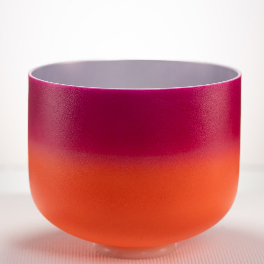Pink and orange singing bowl