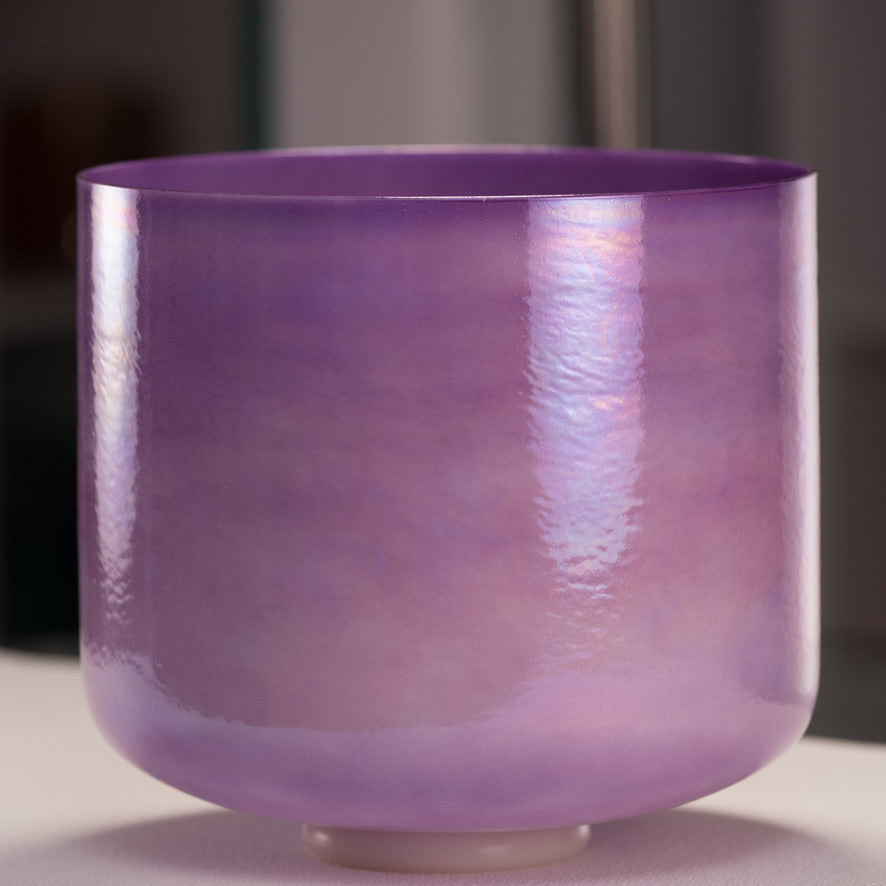 Purple singing bowl for sound healing