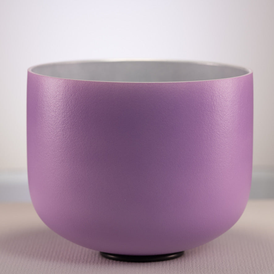 11" C+2 Frosted Lilac Blossom Crystal Singing Bowl from Sacred Singing Bowls™
