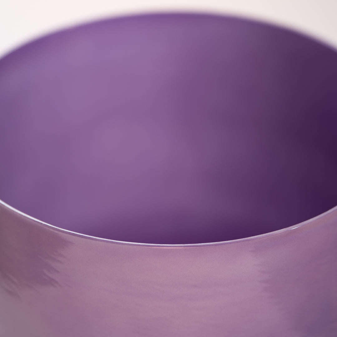 Lilac blossom singing bowl close up