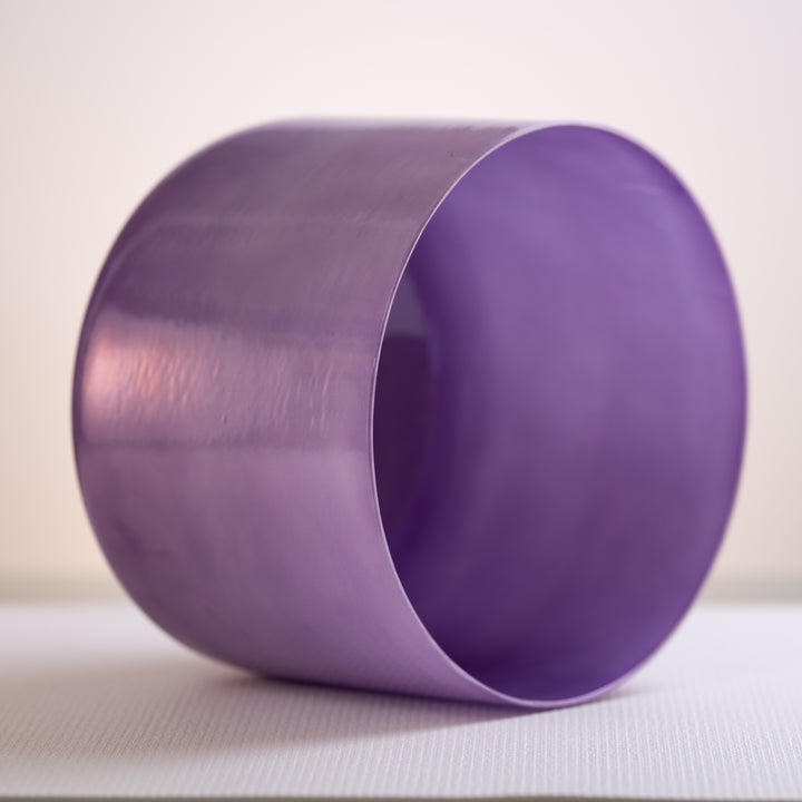 Purple crystal singing bowl for sound healing