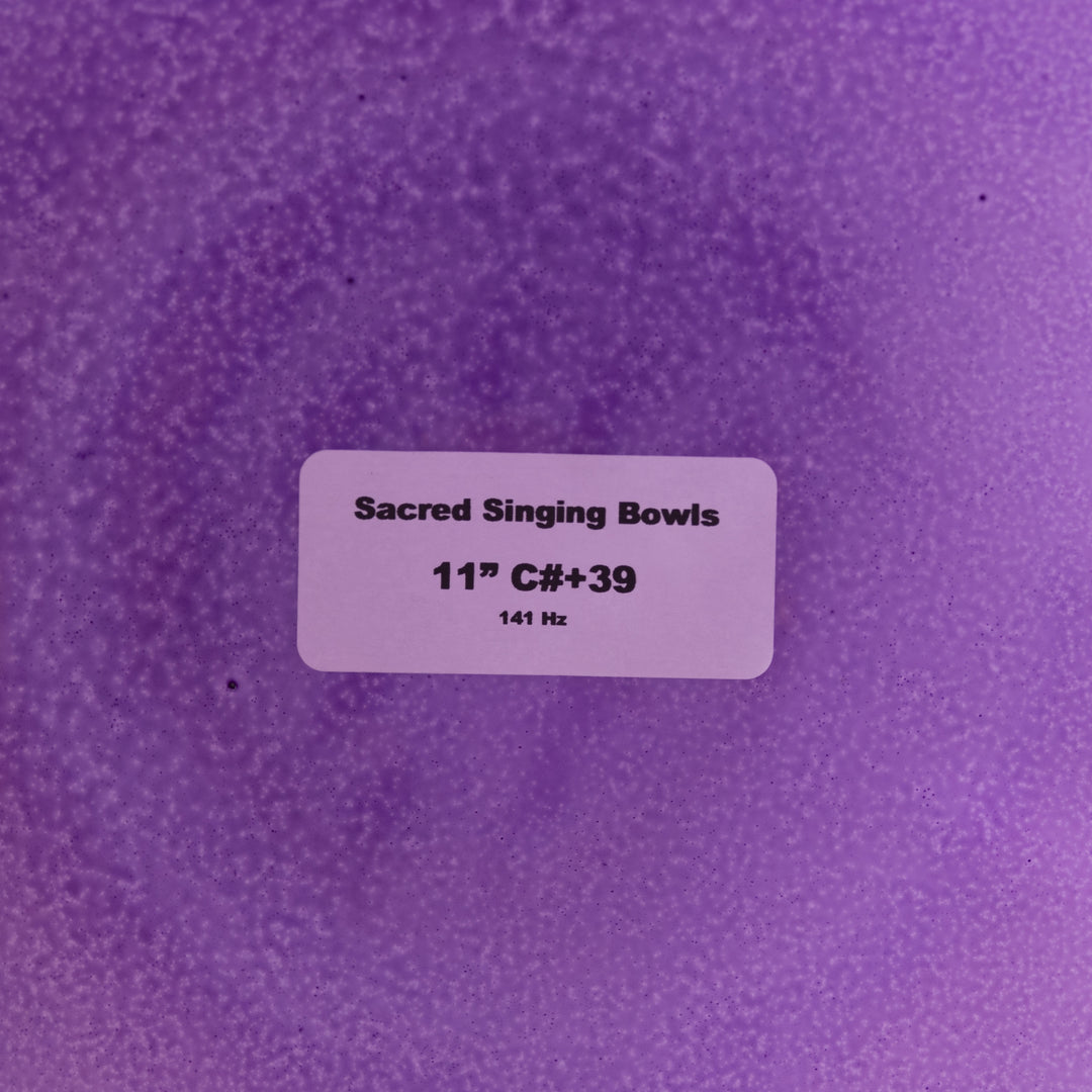 11" purple crystal singing bowl