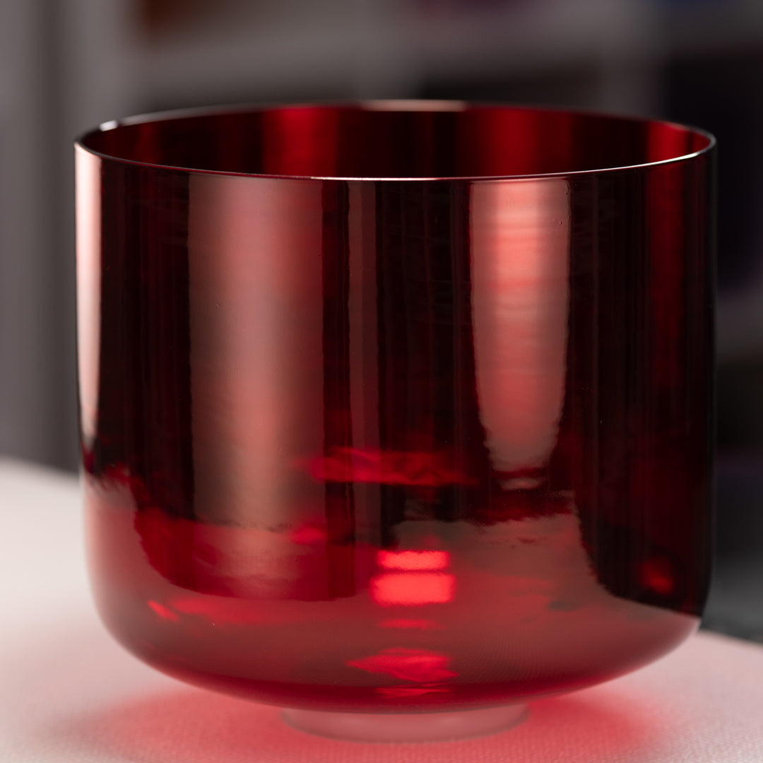 11" D-33 Ruby Ray Crystal Singing Bowl from Bowls of Sound