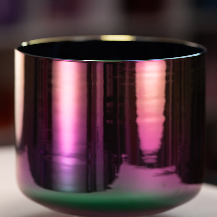11" D-7 Celestial Rainbow Crystal Singing Bowl, Perfect Pitch from Bowls of Sound