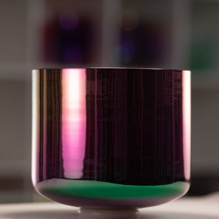 11" D-7 Celestial Rainbow Crystal Singing Bowl, Perfect Pitch from Sacred Singing Bowls™